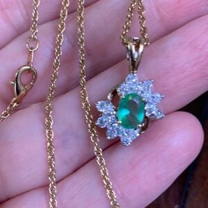 Delicate Green Gemstone Necklace